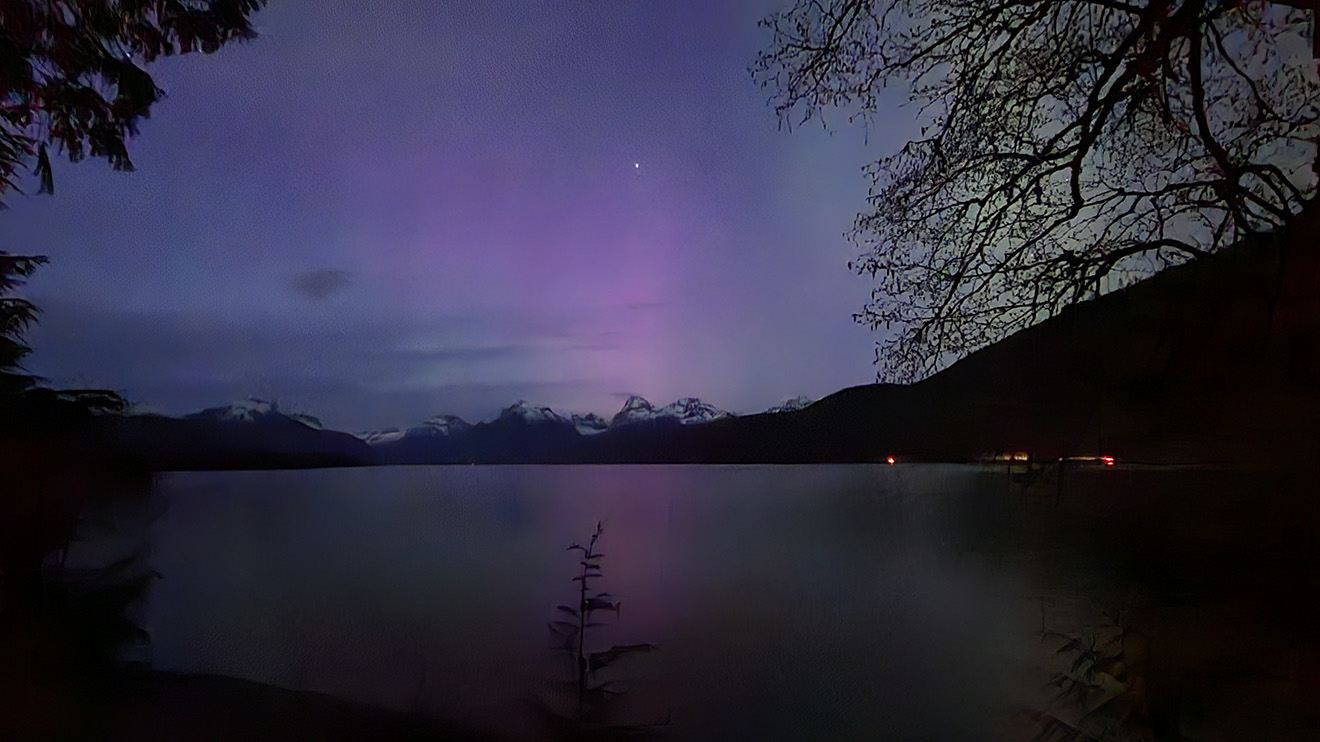 Northern Lights over Lake McDonald